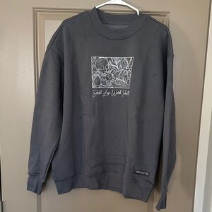 Primark Men's Charcoal Graphic Crewneck Sweater